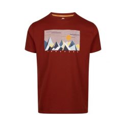 Trespass Ennadai - Męska koszulka z nadrukiem na co dzień Burnt Sienna. Koszulki sportowe męskie Trespass, na lato, m, bez wzorów, bez kołnierzyka, bez ramiączek, do jazdy konnej. Za 210.99 zł.