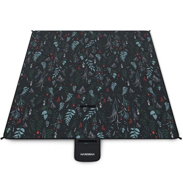NARDENA Koc piknikowy Mojeka 200x200 flora. Zielone kocyki dla dzieci NARDENA, z materiału. Za 54.49 zł.