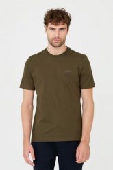 AERONAUTICA MILITARE Zielony bawełniany męski t-shirt, Rozmiar M. Zielone t-shirty męskie Aeronautica Militare, m, bez wzorów, z bawełny, bez kołnierzyka. W wyprzedaży za 229.99 zł.