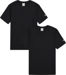 Champion Koszulka męska Short Sleeve T-shirt 2-pak czarna 220267 KK001 M. Czarne t-shirty męskie Champion, m, bez wzorów, bez kołnierzyka. Za 146.96 zł.