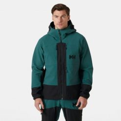 Płaszcz przeciwdeszczowy Helly Hansen Odin Bc Softshell. Zielone kurtki męskie Helly Hansen, m, bez wzorów, z softshellu, bez kaptura. W wyprzedaży za 1,225.50 zł.
