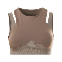 Biustonosz dla kobiet Reebok Studio Layered. Brązowe obuwie sportowe damskie Reebok, bez wzorów, na fitness i siłownię. Za 194.20 zł.
