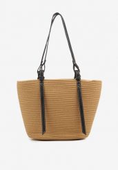 Ciemnobeżowa Szydełkowa Torebka Typu Shopper z Bawełny Mevonna. Brązowe torebki shopper damskie Renee, bez wzorów, z bawełny, eleganckie, bez dodatków. Za 79.99 zł.