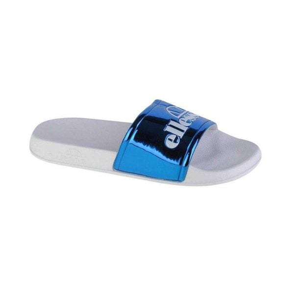 Klapki Damskie Giselle. Białe klapki damskie Ellesse, bez wzorów, z gumy, bez obcasa, na obcasie. Za 120.99 zł.