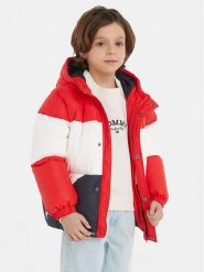Tommy Hilfiger Kurtka puchowa Essential Colorblock KB0KB08559 S Czerwony Regular Fit. Czerwone kurtki i płaszcze dla chłopców Tommy Hilfiger, bez wzorów, z puchu, bez kaptura. Za 689.99 zł.