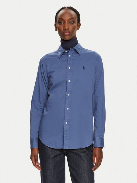 Polo Ralph Lauren Koszula 211932522007 Niebieski Regular Fit. Niebieskie bluzki damskie Polo Ralph Lauren, xl, bez wzorów, z bawełny, bez kołnierzyka, bez ramiączek. Za 339.99 zł.