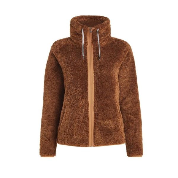 Polar z pełnym zamkiem błyskawicznym Protest Riri. Brązowe bluzy sportowe damskie Protest, l, bez wzorów, z polaru, bez kaptura, narciarskie. Za 274.50 zł.