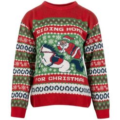 Sweter z okrągłym dekoltem Harry's Horse Christmas. Czerwone swetry przez głowę męskie HARRYS HORSE, m, bez wzorów, bez kołnierzyka. Za 250.00 zł.