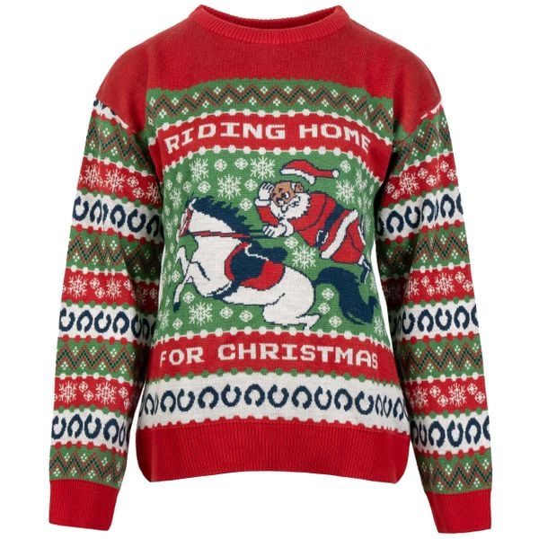 Sweter z okrągłym dekoltem Harry's Horse Christmas. Czerwone swetry przez głowę męskie HARRYS HORSE, m, bez wzorów, bez kołnierzyka. Za 258.00 zł.