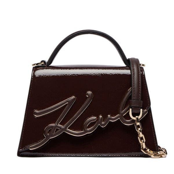 Torebka KARL LAGERFELD. Brązowe torebki do ręki damskie KARL LAGERFELD, bez wzorów, klasyczne, bez dodatków. Za 909.99 zł.