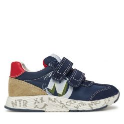 Sneakersy Naturino. Niebieskie trampki i tenisówki chłopięce Naturino, bez wzorów, bez zapięcia. Za 219.99 zł.