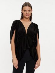 NORMA KAMALI Bluzka KK4226PL849001 Czarny Regular Fit. Czarne bluzki damskie Norma Kamali, s, bez wzorów, z syntetyku, bez kołnierzyka, bez ramiączek. Za 1,199.00 zł.