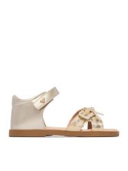 DeeZee Sandały CEO-CM250513-12 Złoty. Żółte sandały dziewczęce DeeZee, ze skóry, bez zapięcia. Za 89.99 zł.