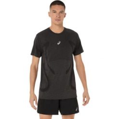 T-shirt sportowy z krótkim rękawem męski Road Seamless SS Top. Czarne t-shirty męskie Asics, l, bez wzorów, z materiału, sportowe, bez kołnierzyka. Za 199.99 zł.