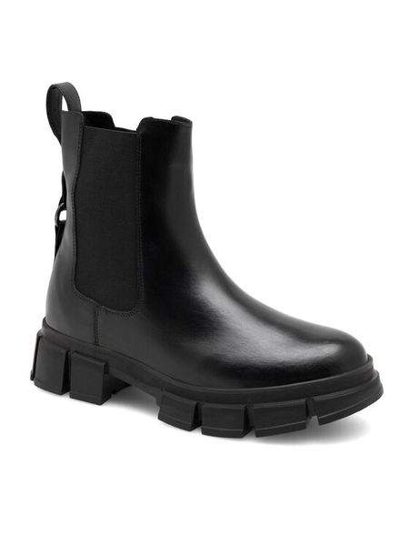 Badura Botki SARA CI12-9092-02 Czarny. Czarne botki dziewczęce Badura, ze skóry, bez zapięcia. Za 249.99 zł.