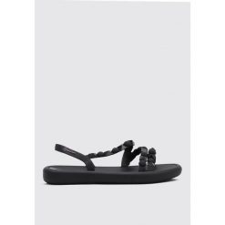 Sandały dla kobiet Ipanema MEU SOL FLAT. Czarne klapki damskie Ipanema, bez wzorów, z materiału, bez obcasa, bez zapięcia. Za 89.00 zł.