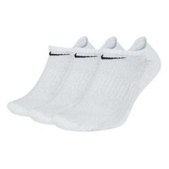 Skarpety Unisex Dla Dorosłych No Show Everyday (zestaw 3 Sztuk). Białe skarpety męskie Nike, bez wzorów. Za 107.99 zł.