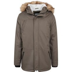 Parka Urban Classic heavy cotton imitation fur. Zielone parki męskie Urban Classics, na zimę, m, bez wzorów, z bawełny, eleganckie, bez kaptura. Za 607.50 zł.