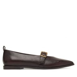 Baleriny Tamaris. Brązowe baleriny damskie Tamaris, bez wzorów, bez obcasa. Za 364.99 zł.