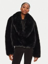 YES LONDON Futro 026 Czarny Regular Fit. Czarne płaszcze damskie YES LONDON, bez wzorów, z futra, bez kaptura. Za 2,249.00 zł.