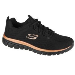 Buty do chodzenia damskie Skechers Get Connected. Czarne obuwie sportowe damskie Skechers, bez wzorów, z materiału, trekkingowe. Za 249.99 zł.