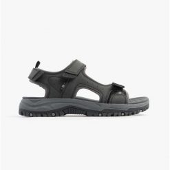 Sandały męskie SKECHERS Prewitt Rigdon. Czarne sandały męskie Skechers, bez zapięcia. Za 209.99 zł.