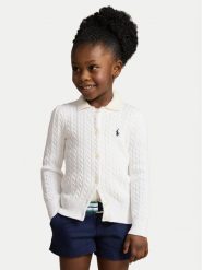 Polo Ralph Lauren Kardigan 312543047064 Biały Regular Fit. Białe swetry dla dziewczynek Polo Ralph Lauren, bez wzorów, z bawełny, bez kołnierzyka, bez ramiączek, bez kaptura. Za 309.99 zł.