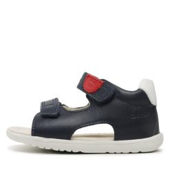 Sandały Geox. Niebieskie sandały chłopięce Geox, bez zapięcia. Za 149.99 zł.