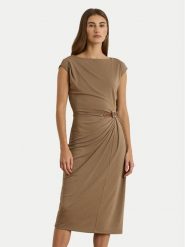 LAUREN RALPH LAUREN Sukienka codzienna 200980221001 Brązowy Slim Fit. Brązowe sukienki damskie Lauren Ralph Lauren, na co dzień, bez wzorów, z syntetyku, bez kołnierzyka, bez ramiączek, proste. Za 969.99 zł.
