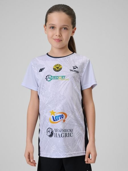 4F Koszulka meczowa replika domowa z sezonu 2025/26 dziecięca 4F x Sokół & Hagric Mogilno - czarna 122/128 (6-8 lat). Czarne bluzki dla dziewczynek 4f, bez wzorów, z materiału, bez kołnierzyka, bez ramiączek. Za 149.99 zł.