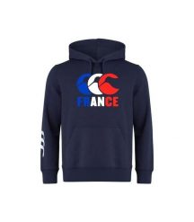 Bluza z kapturem Canterbury Klub. Niebieskie bluzy męskie CANTERBURY, m, z aplikacjami, z bawełny, z kapturem. Za 330.00 zł.