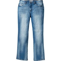 Dżinsy ze stretchem Slim Fit Bootcut bonprix jasnoniebieski "used". Jeansy męskie marki bonprix. Za 79.99 zł.