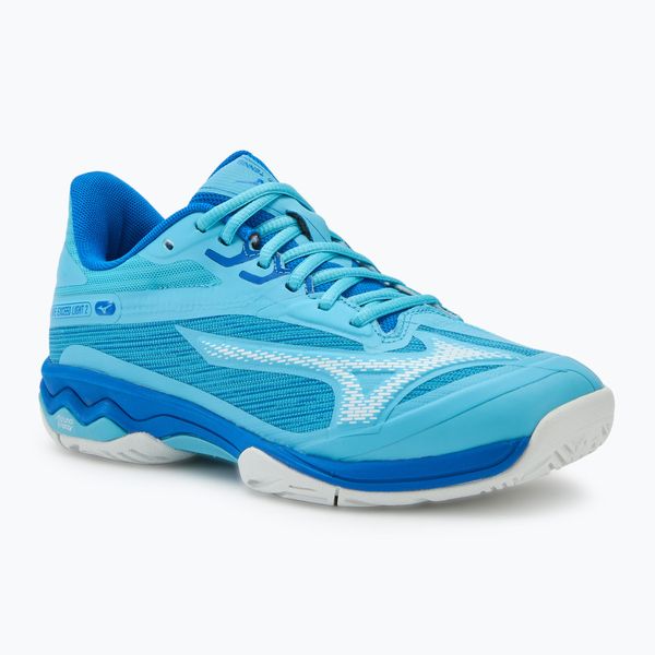 Buty do tenisa damskie Mizuno Wave Exceed Light 2 AC. Niebieskie obuwie sportowe damskie Mizuno, bez wzorów, tenisowe, mizuno wave. Za 369.99 zł.