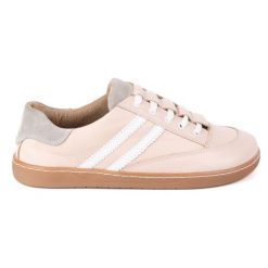Sneakersy barefoot damskie Kaia Olivier – anatomiczne buty skórzane pudrowy róż różowe. Czerwone obuwie sportowe damskie bez wzorów, z dresówki, trekkingowe. Za 438.49 zł.