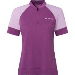 Koszulka damska Altissimo Q-Zip. Czerwone koszulki sportowe damskie Vaude, bez wzorów, z materiału, bez kołnierzyka, bez ramiączek, na fitness i siłownię. Za 299.00 zł.