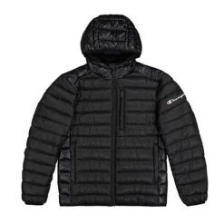 Męska Kurtka Ocieplana 220340. Czarne kurtki męskie Champion, m, bez wzorów, z puchu, trekkingowe. Za 544.99 zł.