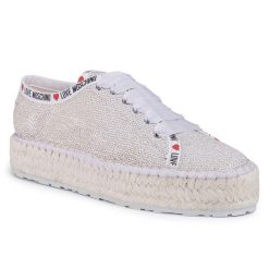 Espadryle LOVE MOSCHINO. Brązowe espadryle damskie Love Moschino, bez wzorów, bez obcasa, bez zapięcia. Za 799.99 zł.