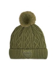Guess Czapka J4BZ00 Z2QP0 Zielony. Zielone buty zimowe dziewczęce Guess, z aplikacjami, z materiału. Za 89.99 zł.