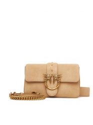 PINKO Torebka Love One Mini Slouchy Fl PE 25 PLTT 104340 A2CC Beżowy. Brązowe torebki do ręki damskie Pinko, bez wzorów, ze skóry, bez dodatków. Za 929.99 zł.