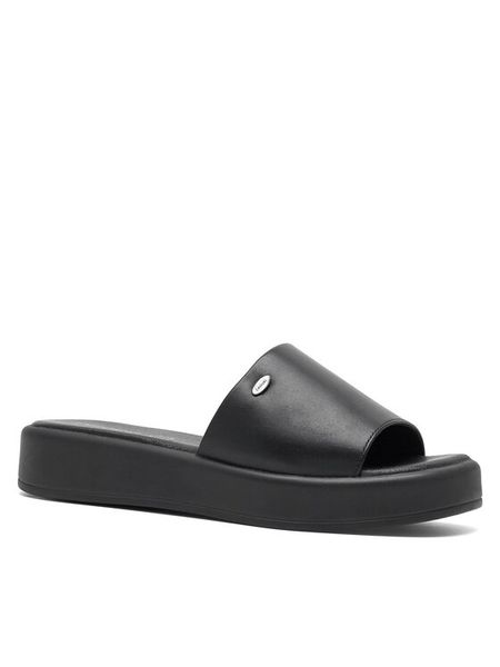 Lasocki Klapki ASTI ARC-3032-13 Czarny. Czarne klapki damskie Lasocki, bez wzorów, ze skóry, bez obcasa. Za 159.99 zł.