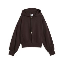 Damska dzianinowa bluza z kapturem HER o luźnym kroju PUMA. Brązowe bluzy damskie Puma, xs, bez wzorów, z bawełny, z kapturem. Za 269.00 zł.