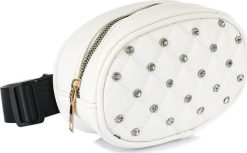 Krateczka Biała damska nerka saszetka na pasek biodrówka owalna B15. Białe paski damskie Krateczka, bez wzorów. Za 39.59 zł.