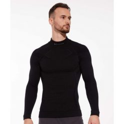 Bluza męska wełniana Brubeck EXTREME MERINO. Czarne bluzy męskie Brubeck, na zimę, m, bez wzorów, z wełny, bez kaptura. Za 379.00 zł.