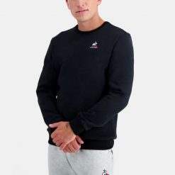 Bluza z okrągłym dekoltem Le Coq Sportif Essentiel N°1. Czarne bluzy męskie le coq sportif, m, bez wzorów, z bawełny, bez kaptura. Za 264.99 zł.