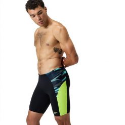 Kąpielówki męskie spodenki kąpielowe Speedo Endurance Max Splice. Czarne kąpielówki męskie Speedo, m, bez wzorów, do pływania. Za 351.55 zł.