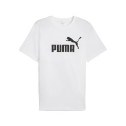Męska koszulka Essentials z logo No. 1 PUMA White. Białe buty sportowe męskie Puma, z gumy, bez zapięcia, na fitness i siłownię. Za 134.26 zł.