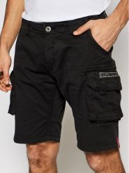 Alpha Industries Szorty materiałowe Crew 176203 Czarny Slim Fit. Czarne szorty męskie Alpha Industries, m, bez wzorów, z bawełny. Za 319.99 zł.