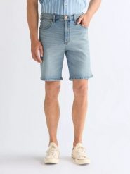 MESKIE SZORTY WRANGLER FRONTIER SHORT SPRING 112378463. Szorty męskie Wrangler, bez wzorów, z jeansu. Za 159.99 zł.