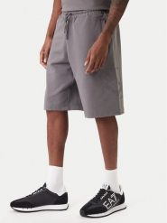 EA7 Emporio Armani Szorty sportowe 7M001491 AF17787 U8086 Szary Regular Fit. Szare krótkie spodenki sportowe męskie EA7 Emporio Armani, l, bez wzorów, z bawełny. Za 449.99 zł.