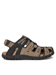 Geox Sandały Uomo Sandal Strada U4524C 000EK C6738 Brązowy. Brązowe sandały męskie Geox, ze skóry, bez zapięcia. Za 379.99 zł.